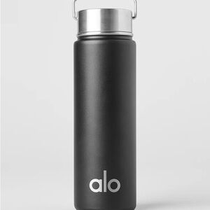 ALO Yoga Black Stainless Steel Bottle